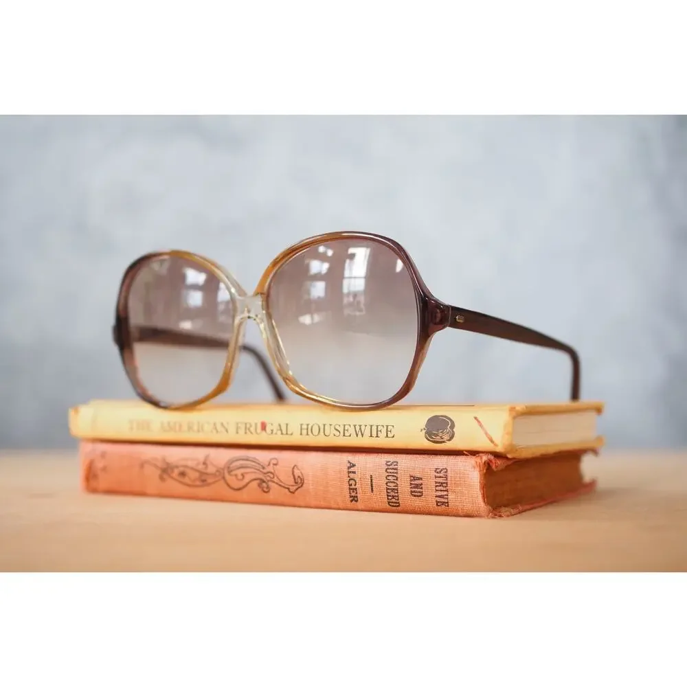 70s Vintage Sunglasses USA Glam Retro Grandma Chic Oversized Festival Disco NOS